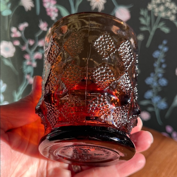 Beautiful Vintage Fire King dark Amber Kimberly mugs LOT OF 2 Anchor Hawking 8oz - Picture 7 of 15